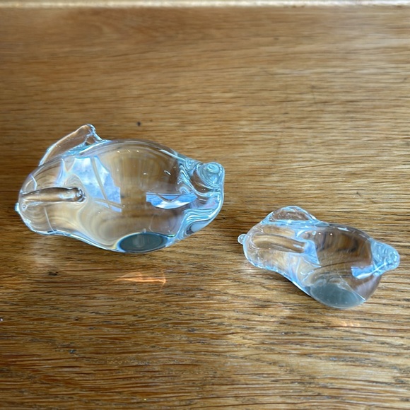 Vintage Clear Hand blown art glass rabbits - Picture 16 of 16